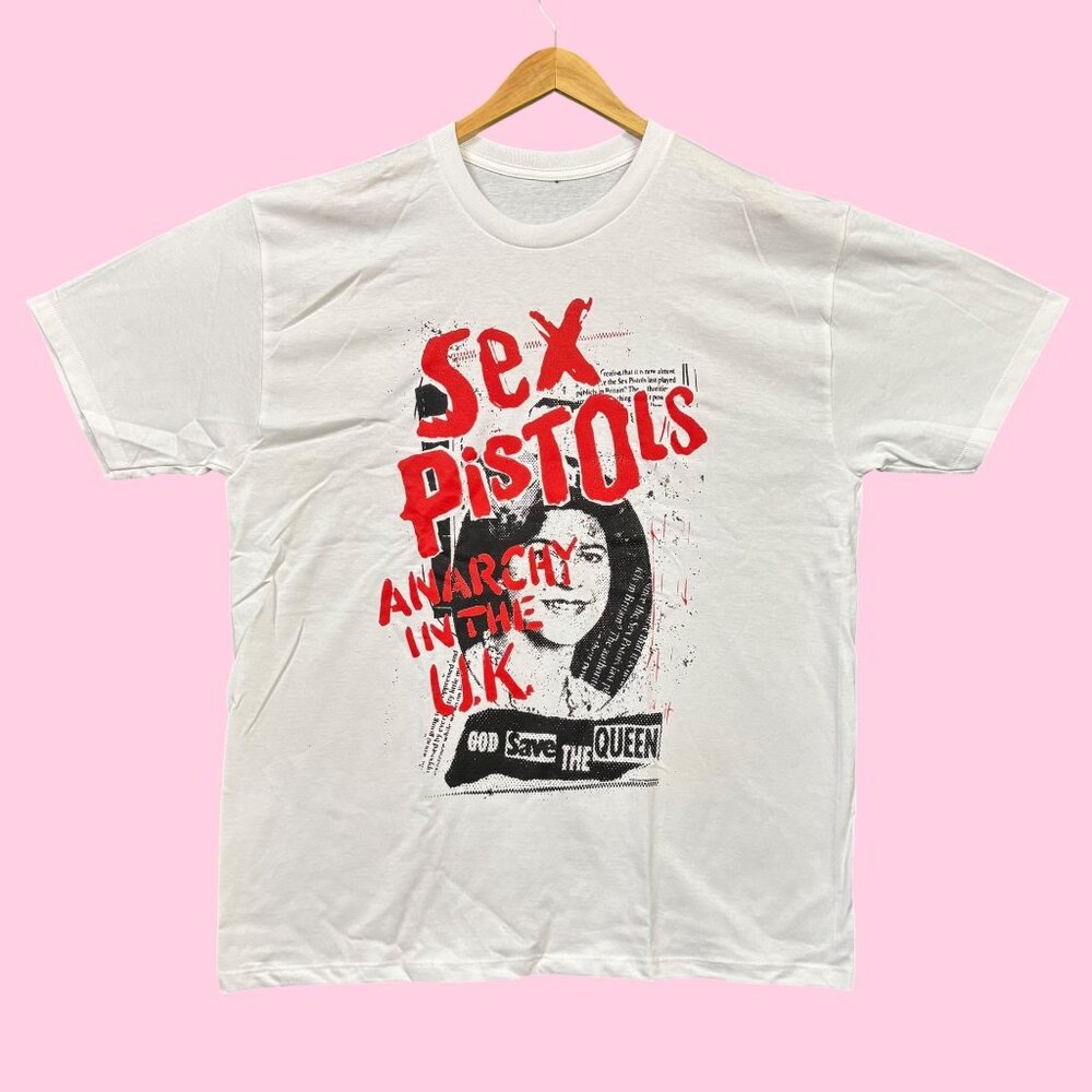 Sex Pistols Anarchy in the UK God Save the Queen Punk Band Tee XL